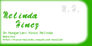 melinda hincz business card